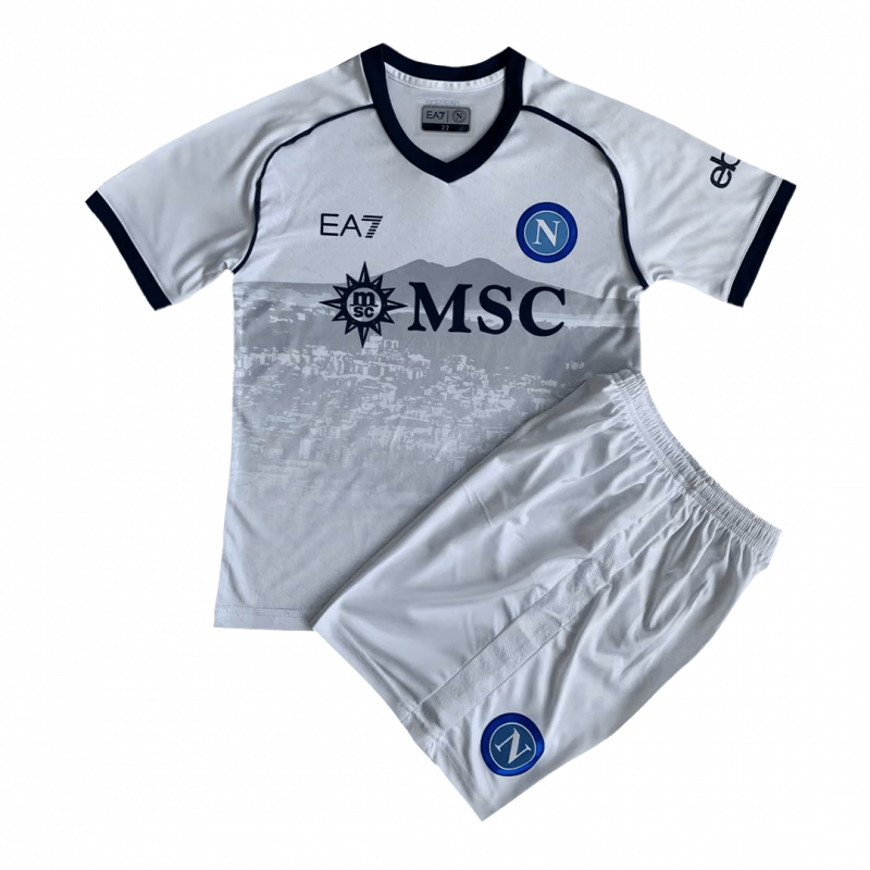 kit enfant Napoli 2023/24 extérieur blanc