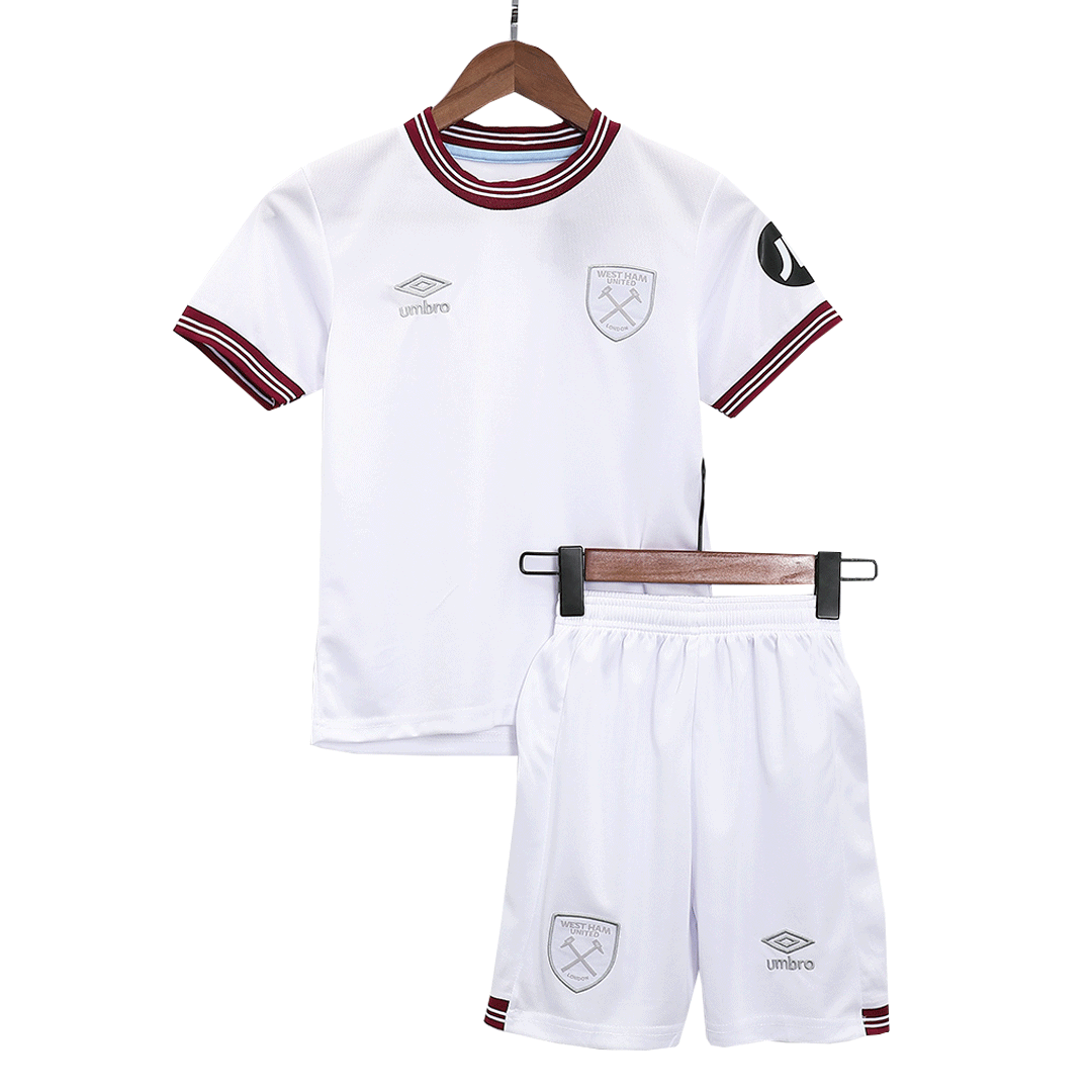 kit enfant West Ham United 2023/24 extérieur blanc