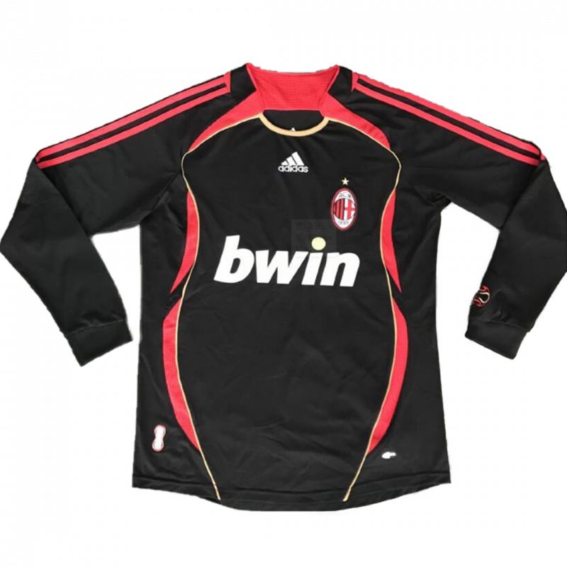 maillot AC Milan 2006/07 troisième noir manches longues Retro