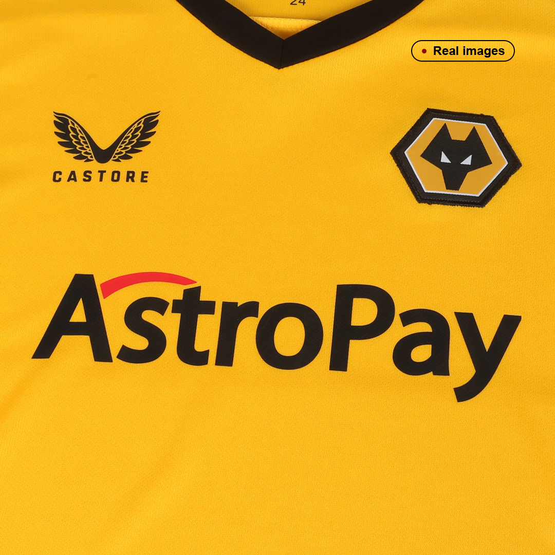 kit enfant Wolverhampton Wanderers 2022/23 domicile jaune
