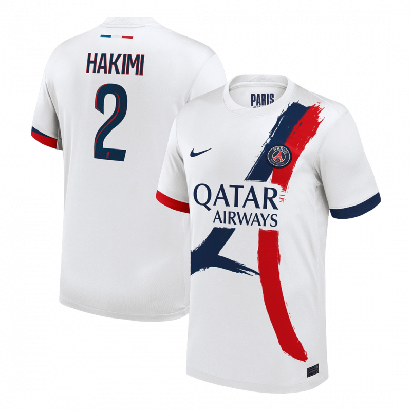 maillot HAKIMI #2 Paris Saint-Germain 2025/26 extérieur blanc Player Version