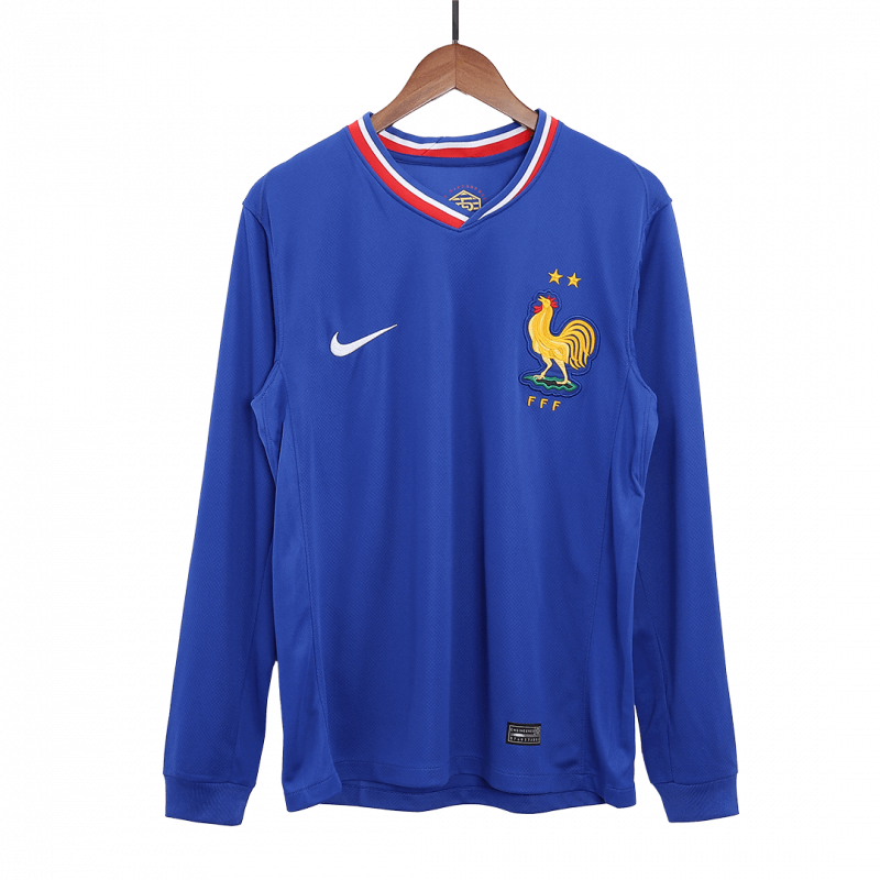 maillot France 2024 domicile bleu manches longues