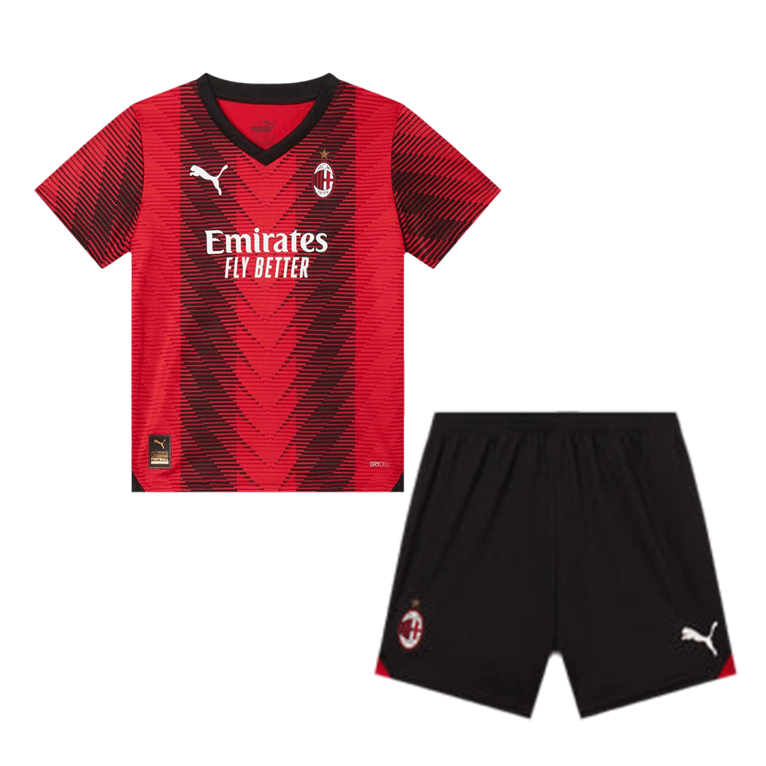 kit enfant AC Milan 2023/24 domicile rouge