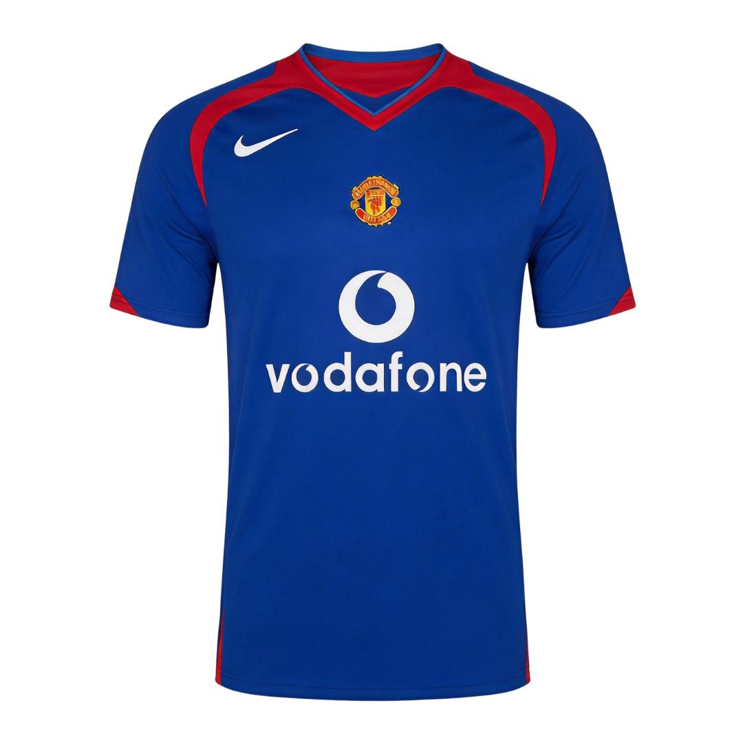maillot Manchester United 2005/06 extérieur bleu Retro
