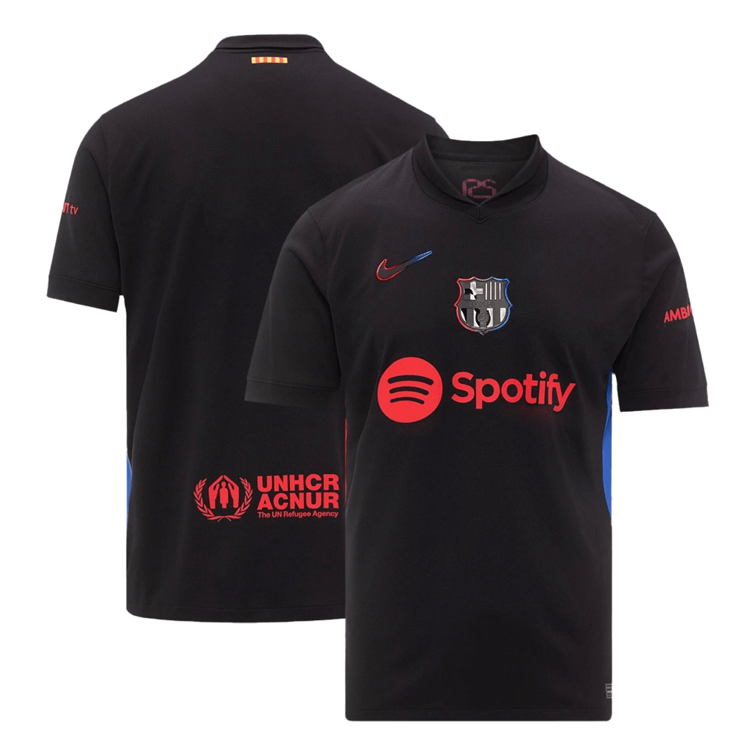 maillot Barcelona 2024/25 extérieur noir logo Spotify sans texte