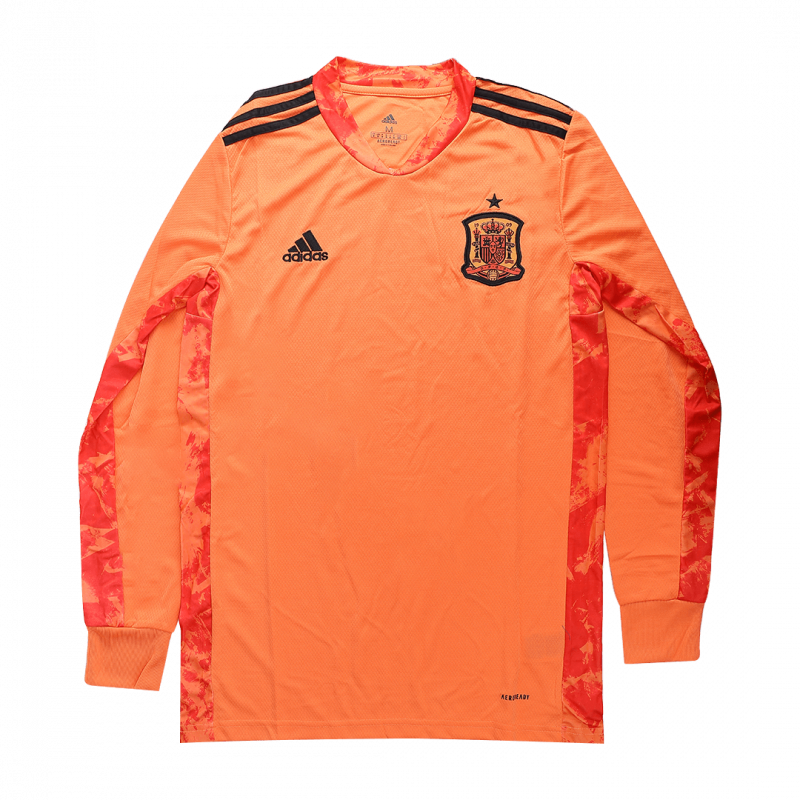 Spain 2020 Goalkeeper Pink manches longues Goalkeeper Jersey