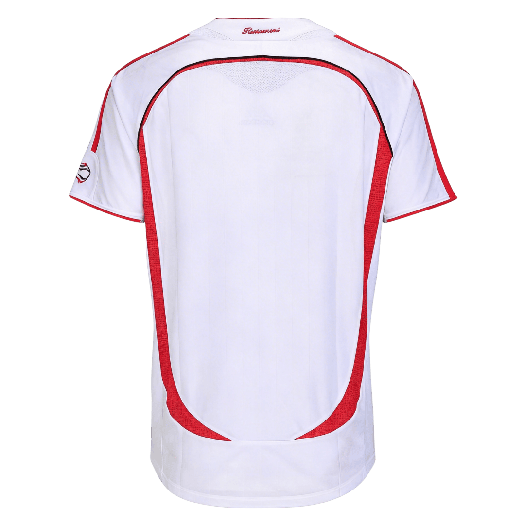 maillot AC Milan 2006/07 extérieur blanc UCL Retro