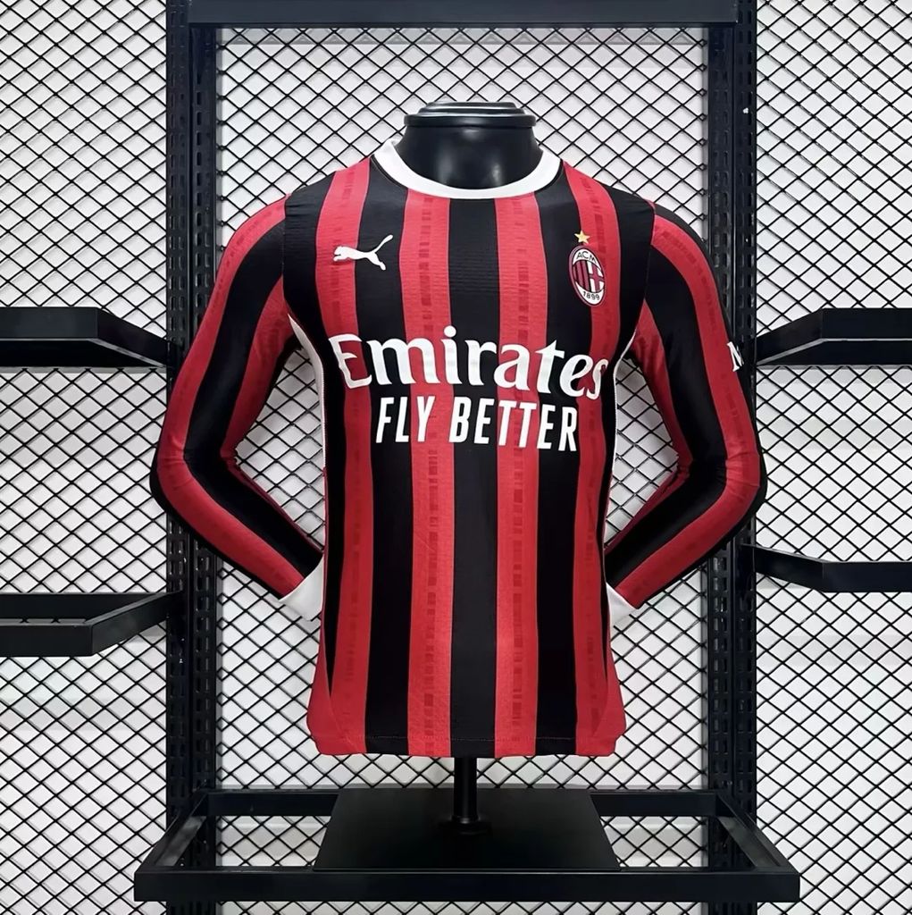 AC Milan 2025 domicile manches longues Jersey