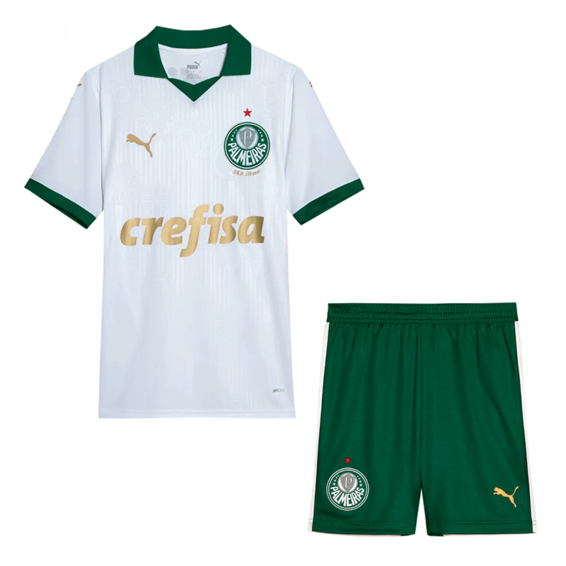 kit enfant SE Palmeiras 2024/25 extérieur blanc