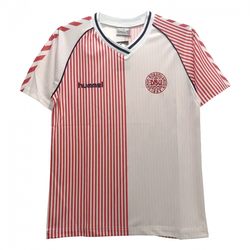 maillot Denmark 1986 extérieur rose Retro