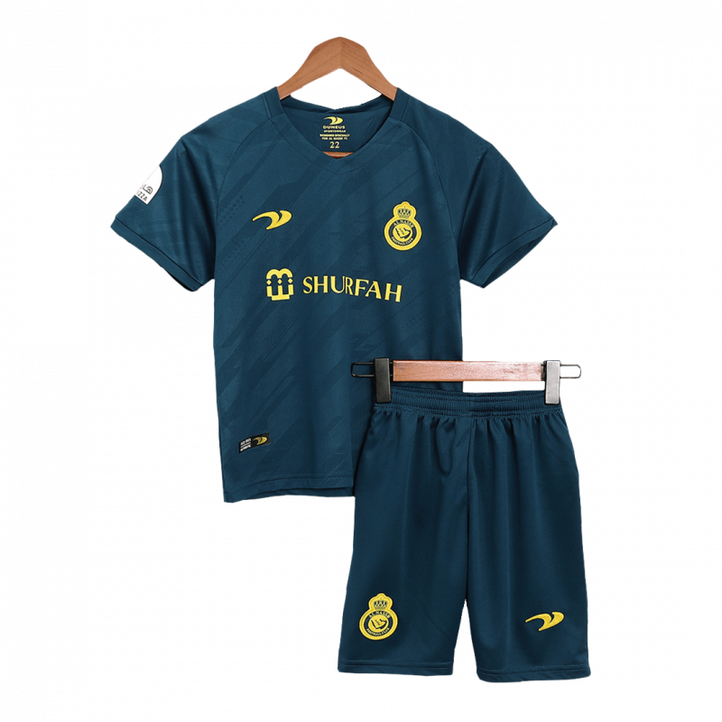 kit enfant Al Nassr 2022/23 extérieur bleu