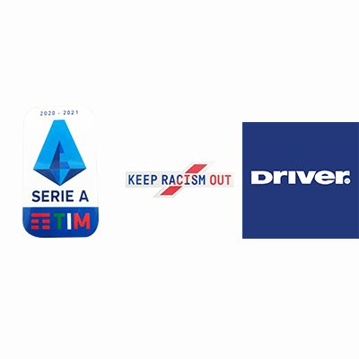 20/21 Italian Serie A & Keep Racism Out & Driver Sponsor(blanc)badge
