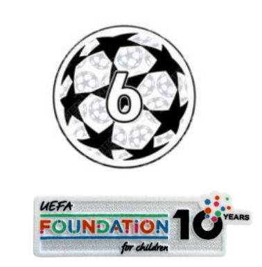 25/26 UCL 6 & badge Fondation UEFA 10 ans