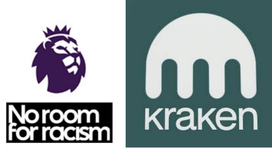badge Premier League 24/25 & No Room For Racism & KRAKEN Sponsor (blanc)