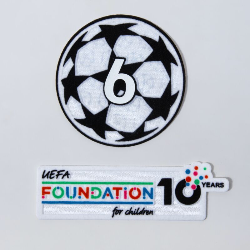 25/26 UCL 6 & badge Fondation UEFA 10 ans