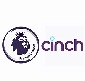 badge Premier Leagues & Cinch Sponsor violet
