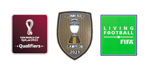2022 Qatar Coupe du monde qualifications & CONMEBOL CAMPEON 2021 & Living Football badges