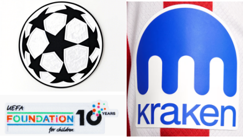 24/26 UCL & badge Fondation UEFA 10 ans & KRAKEN Sponsoruff08Atletico Madrid Homeuff09