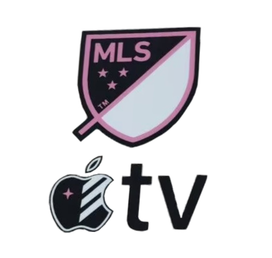 2025 Inter Miami MLS domicile badge & Apple TV(noir & blanc)