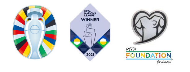2024 Euro & UEFA Ligue des nations Winner 2021 & EURO qualifications & badges Fondation UEFA