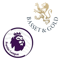 Premier League & Basset doré badge