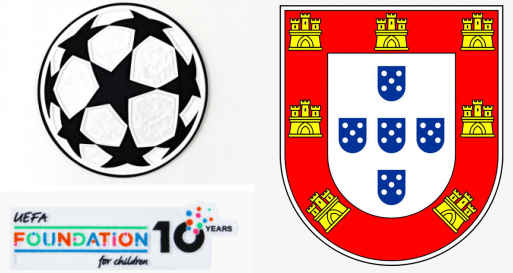 25/26 UCL & badge Fondation UEFA 10 ans & Portugal Champion(rouge) badge