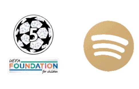 24/25 UCL 5 & badges Fondation UEFA & logo Spotify sans texte (doré) & AMBILIGHT tv