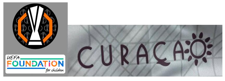 24/25 UEFA Europa League & badges Fondation UEFA & CURACAO Sponsor(Ajax troisième away))