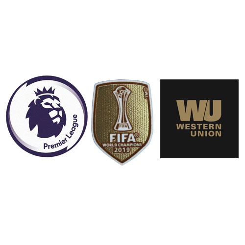 Premier League & 2019 Club Coupe du monde badges & Western Union badge Doré