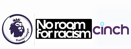Premier League & No Room for Racism & Cinch Sponsor violet