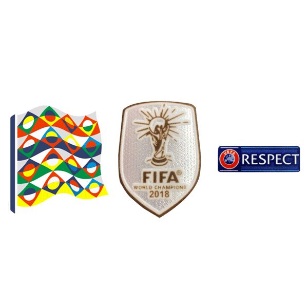UEFA Ligue des nations & 2018 Coupe du monde Champion & badges Respect