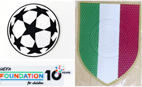 25/26 UCL & badge Fondation UEFA 10 ans & Scudetto badge