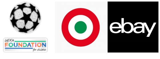 UCL & UEFA Foundation & Coppa Italia (Inter Milan) badges & Ebay Sponsor