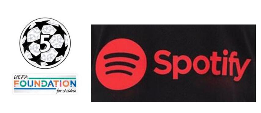 24/25 UCL 5 & badges Fondation UEFA & 24/25 Spotify Logo (rouge) & AMBILIGHT tv