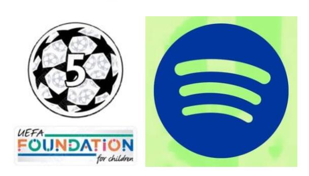 24/25 UCL 5 & badges Fondation UEFA & logo Spotify sans texte (bleu) & AMBILIGHT tv